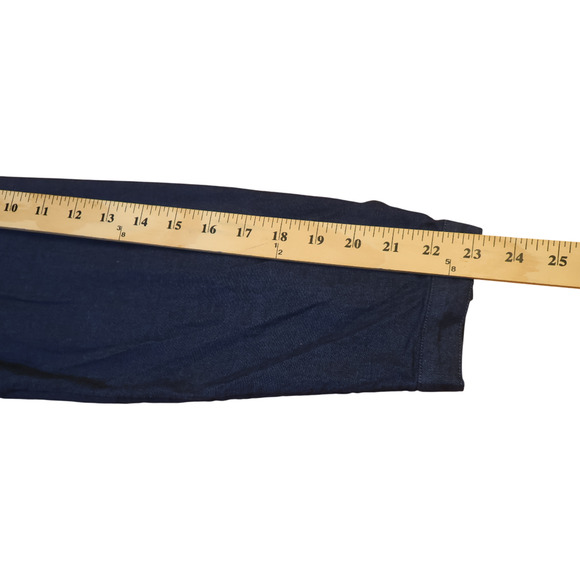 Ann Taylor Denim Maxi Dress Sz 14 Long Sleeve Button Up Belted Chambray India - Picture 8 of 10